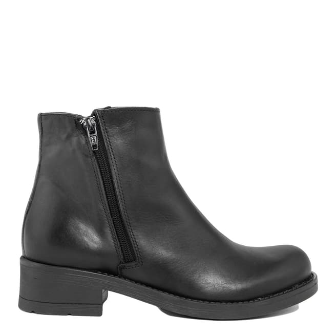 Bluetag Black Sion Leather Ankle Boot