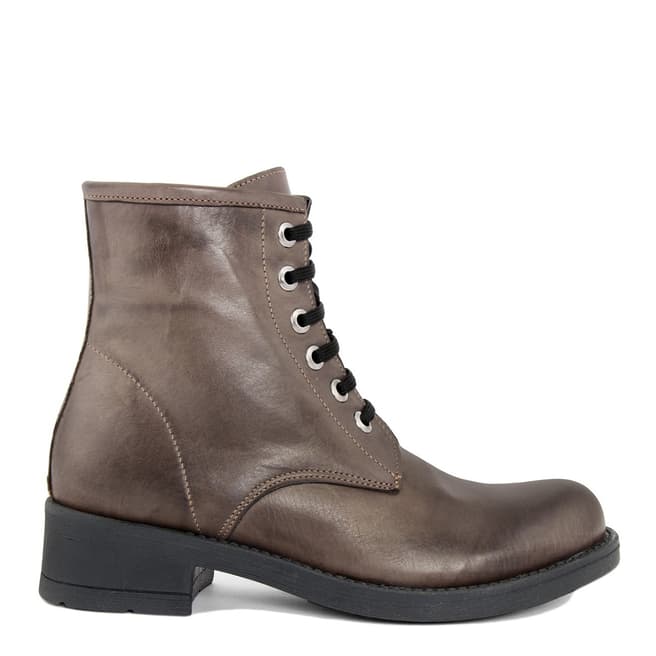 Bluetag Brown Vit Leather Ankle Boot