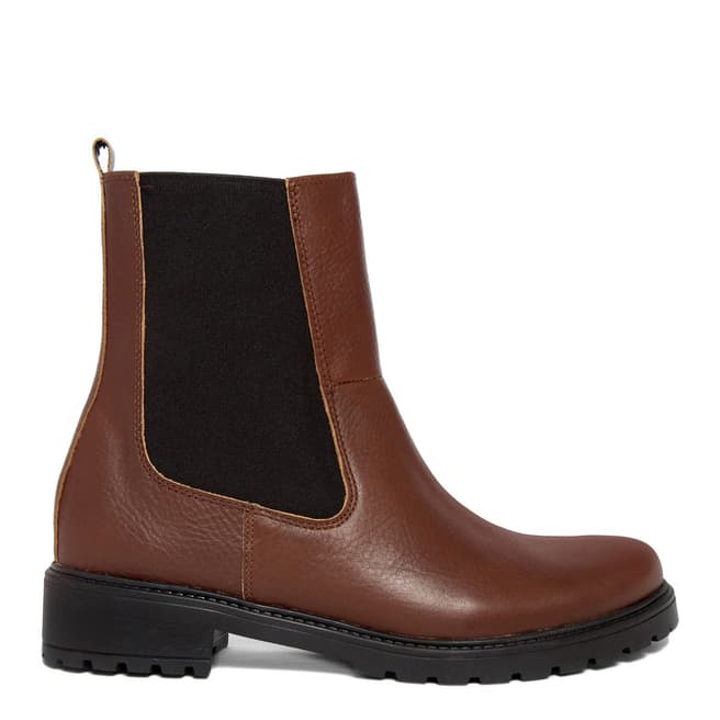 Bluetag Brown Nut Leather Chelsea Boot