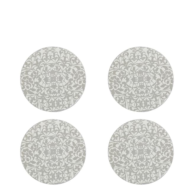 Monsoon Set of 4 Filigree Silver Round Placemats