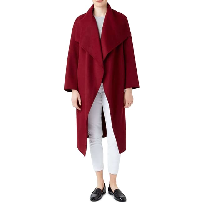 Hobbs London Red Odelia Wool Blend Coat