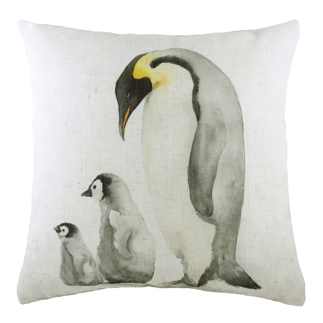 Evans Lichfield Penguin Family Filled Cushion, 43x33cm