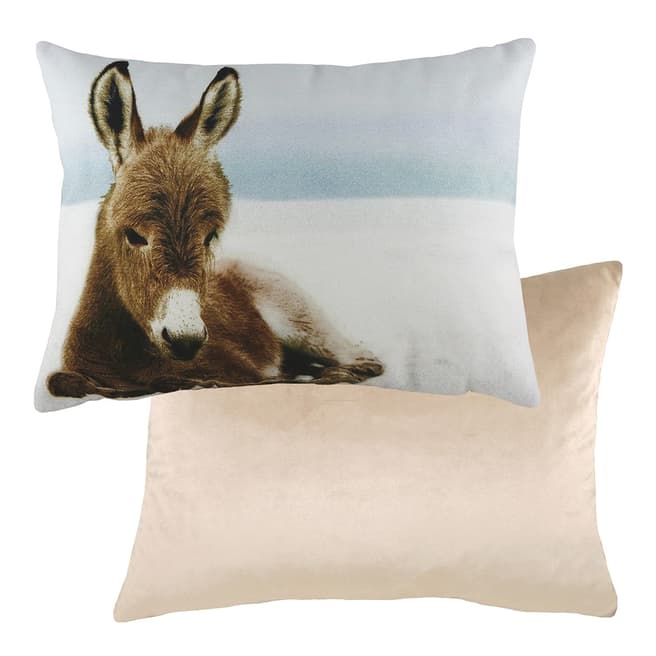 Evans Lichfield Winter Donkey Filled Cushion, 43x33cm
