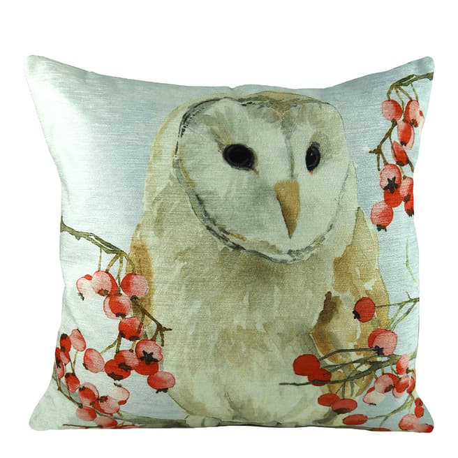 Evans Lichfield Christmas Owls Filled Cushion, 43x43cm