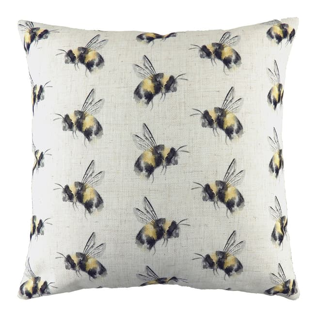 Evans Lichfield Bee You Repeat 43x43cm Cushion, White