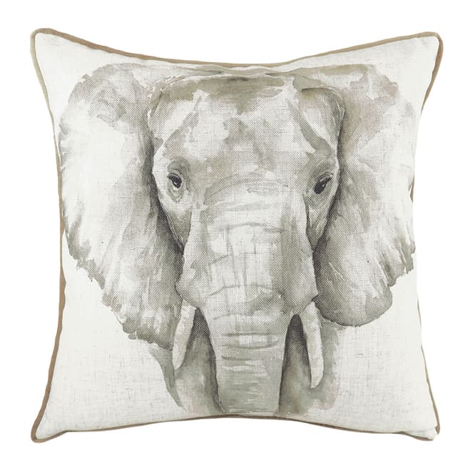 Evans Lichfield Safari Elephant Filled Cushion, 43x43cm