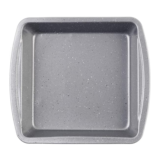 Progress Metallic Marble Non-Stick Square Pan, 26cm