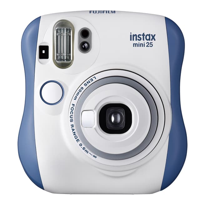 Instax Blue Mini 25 Camera with Sky Blue Film