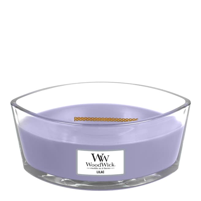 Woodwick Ellipse Hearthwick Crackling Candle Lilac