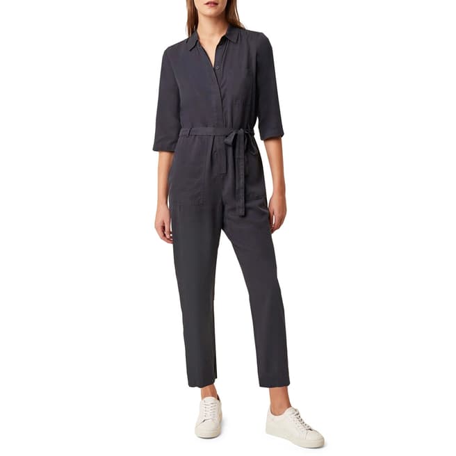 Great Plains Navy Everyday Luxe Button Jumpsuit