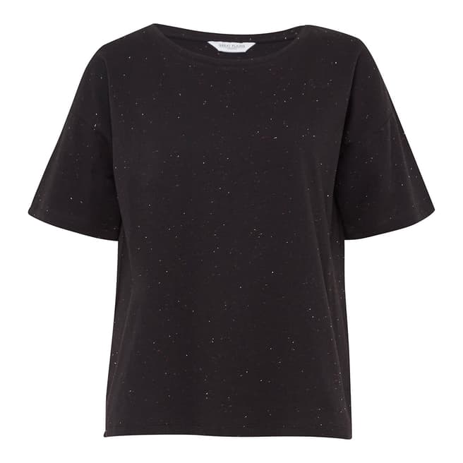 Great Plains Black Relaxed Short Sleeve Top