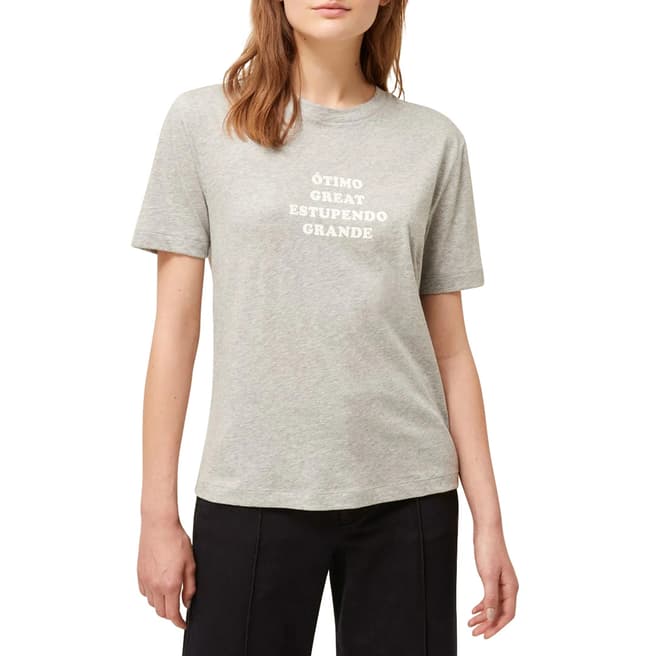 Great Plains Grey Great Slogan Charity T-shirt