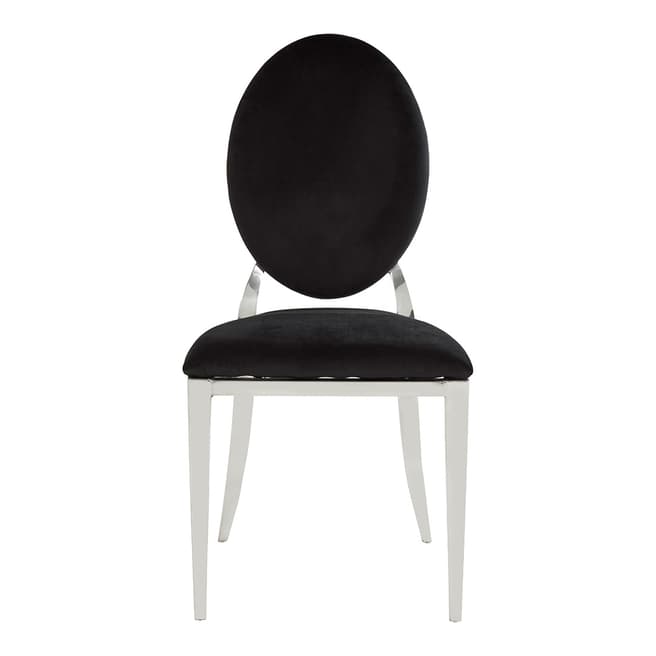 Fifty Five South Sarita Stackable Dining Chair, Black Velvet