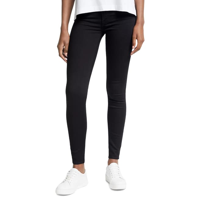 7 For All Mankind Black Skinny Stretch Jeans