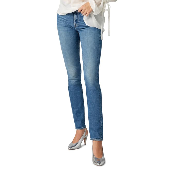 7 For All Mankind Blue Roxanne Slim Stretch Jeans