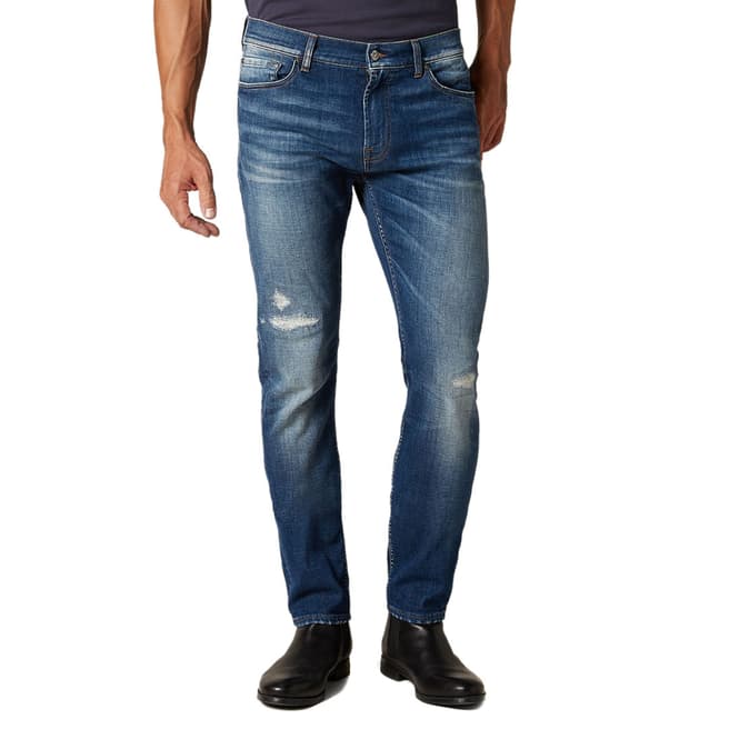 7 For All Mankind Blue Ronnie Slim Stretch Jeans
