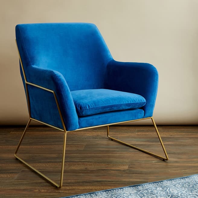 N°· Eleven Blue Velvet Cheeky Charmer Chair