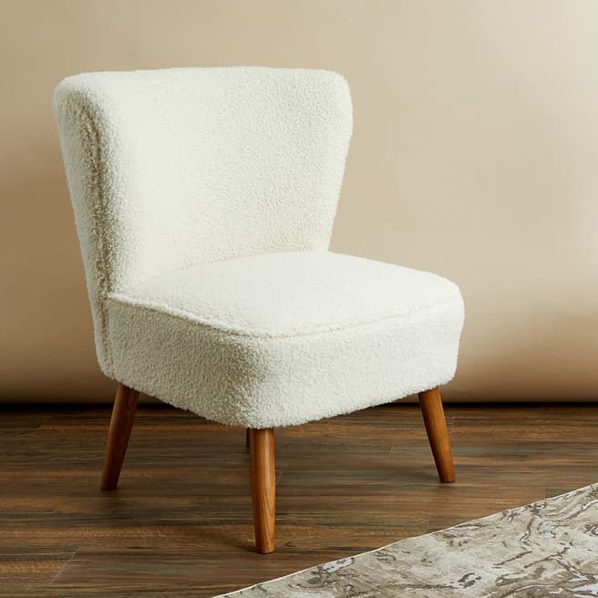 N°· Eleven Woolly Cream Fabric Cocktail Hour Chair