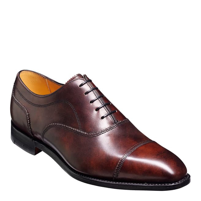 Barker Dark Brown Shadow Calf Lincoln Oxford Shoe
