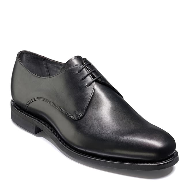 Barker Black Calf Plain Derby Shoe