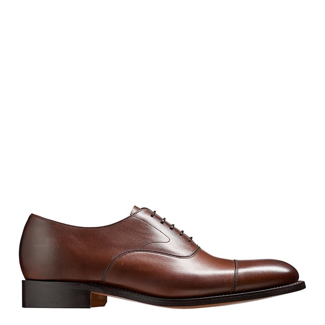 Barker Dark Brown Leather Malvern Oxford Shoes G Fit