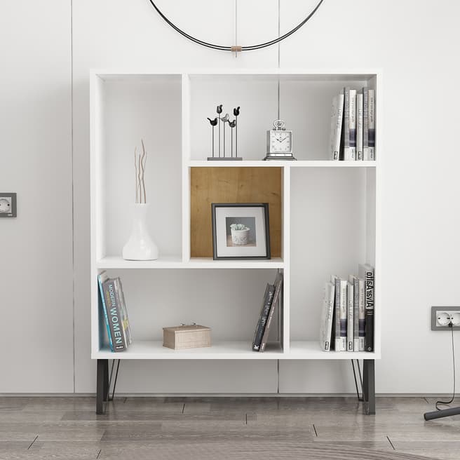 Decortie Arven Bookcase- White/Oak