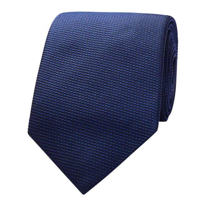 Thomas Pink Royal Plain Texture Silk Tie