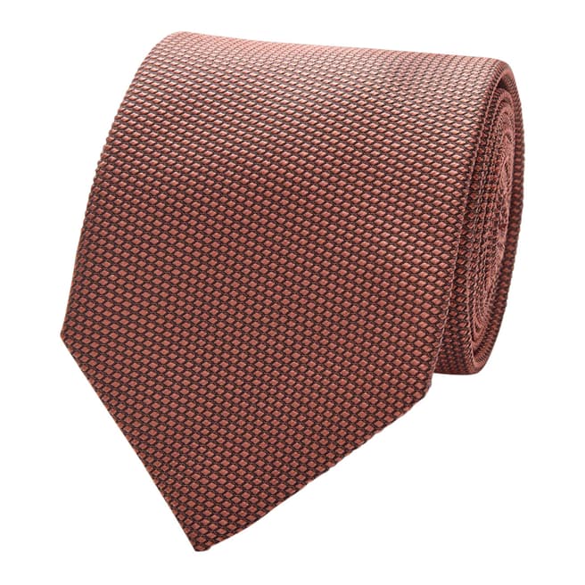 Thomas Pink Pale Pink Plain Texture Silk Tie