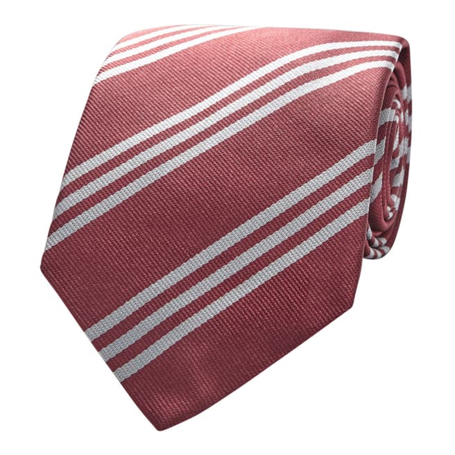 Thomas Pink Deep Pink Triple Stripe Tie
