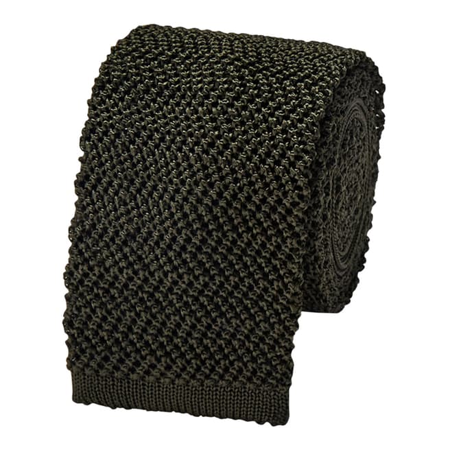 Thomas Pink Green Zig Zag Knitted Tie