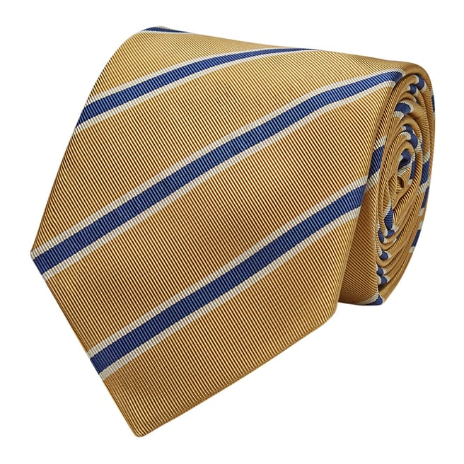 Thomas Pink Yellow Repp Silk/Cotton Tie