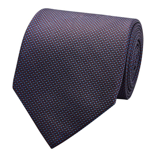 Thomas Pink Blue Micro Texture Silk Tie