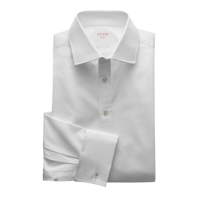 Thomas Pink White Core Poplin Tailored Fit Shirt