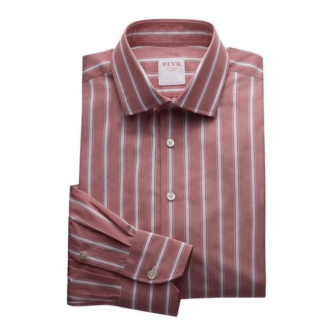 Thomas Pink Pink Stripe Argento Tailored Fit Shirt