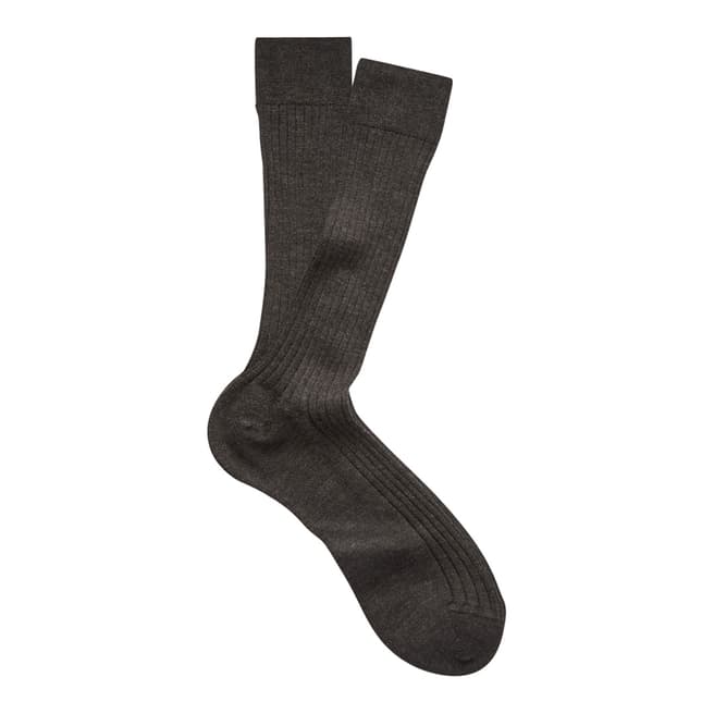 Thomas Pink Charcoal Plain Socks