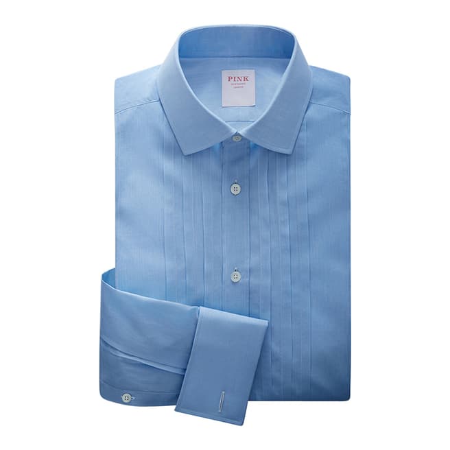 Thomas Pink Pale Blue Evening Voile Tailored Shirt