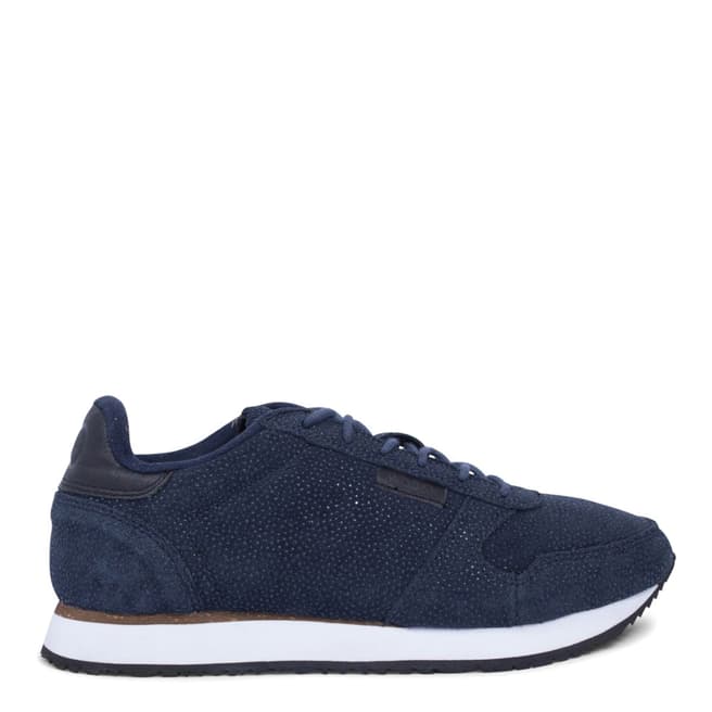 Woden Navy Ydun Pearl Leather Sneakers