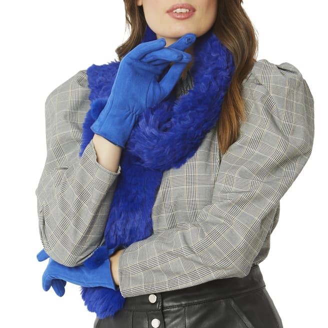 JayLey Collection Blue Pompom Gloves