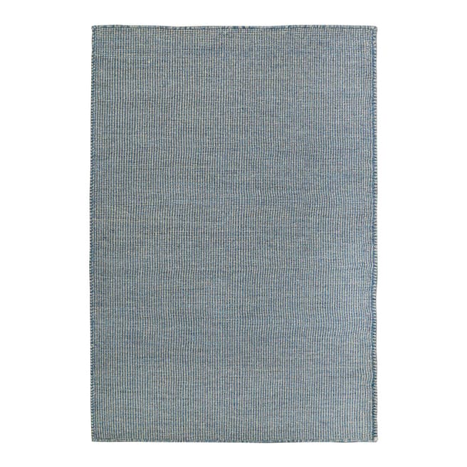 Rug Bazaar Blue Nordic Wool Rug, 183x122cm