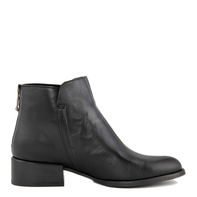 Gusto Black Shine Leather Portofino Ankle Boot