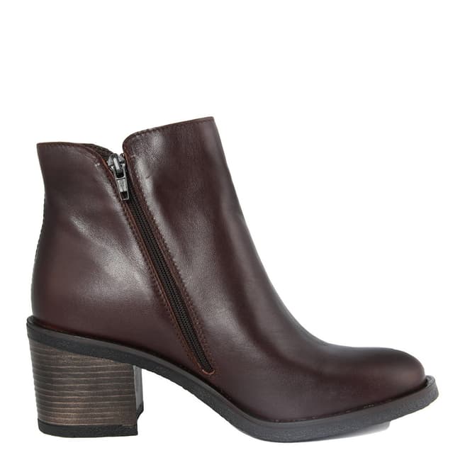 Gusto Brown Leather Kent Ankle Boot