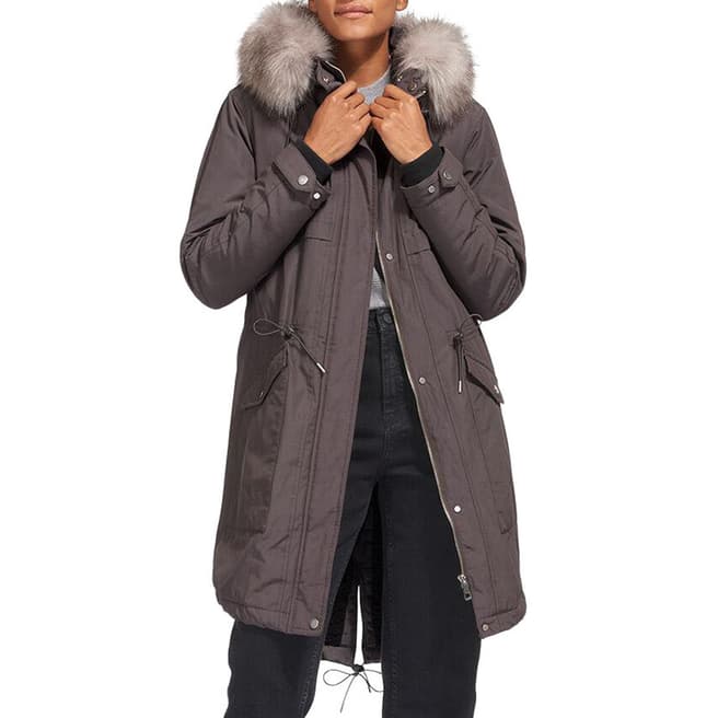 WHISTLES Warm Grey Cassie Casual Parka