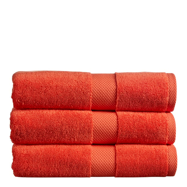 Christy Newton Pack of 6 Face Cloths, Paprika