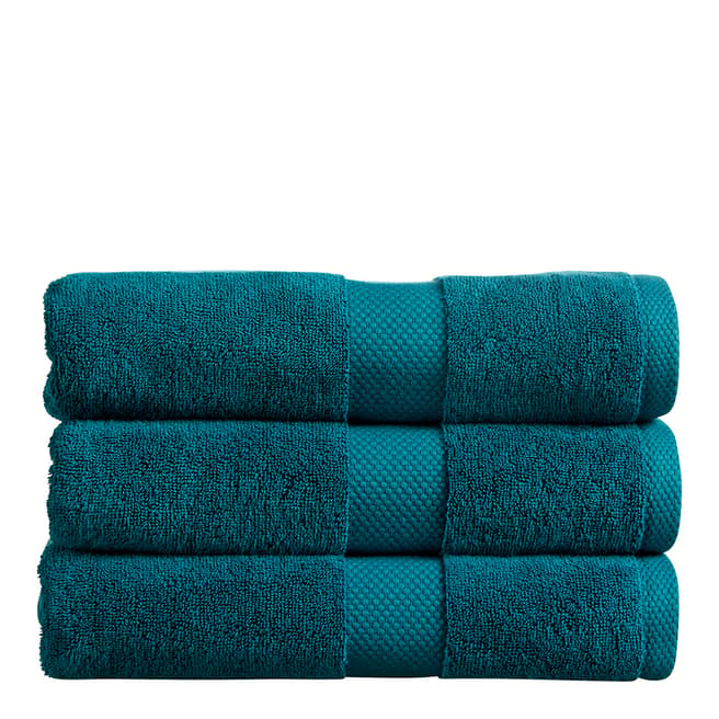 Christy Newton Pair of Hand Towels, Teal
