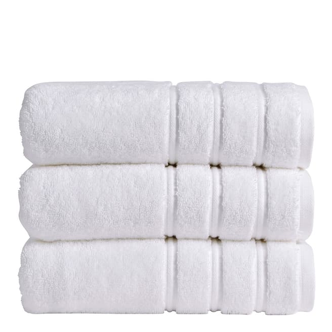 Christy Antalya Pair of Hand Towels, White