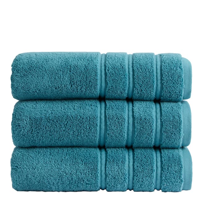 Christy Antalya Pair of Hand Towels, Jade