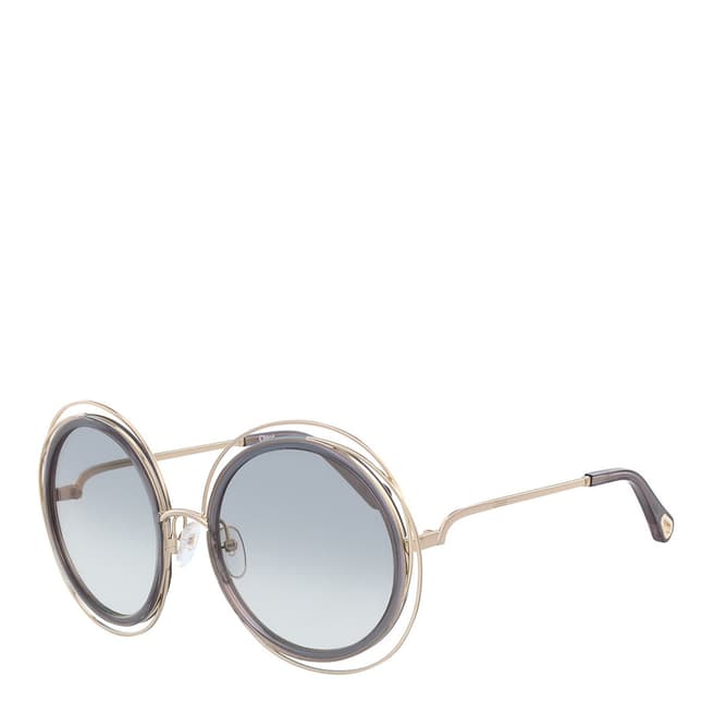 Chloe Women's Gold/Transparent Grey Chloe Sunglasses 58mm