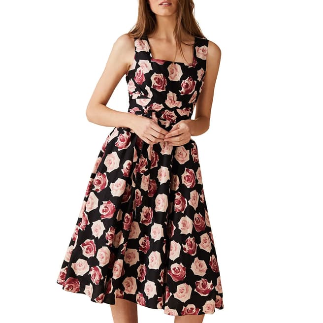 Phase Eight Black Judith Floral Dress