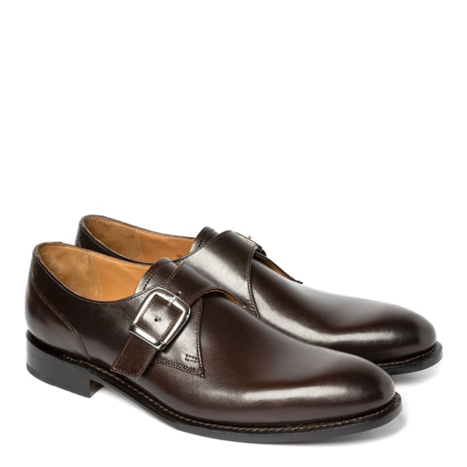 Chapman & Moore Chocolate Summer Leather Monk Shoes