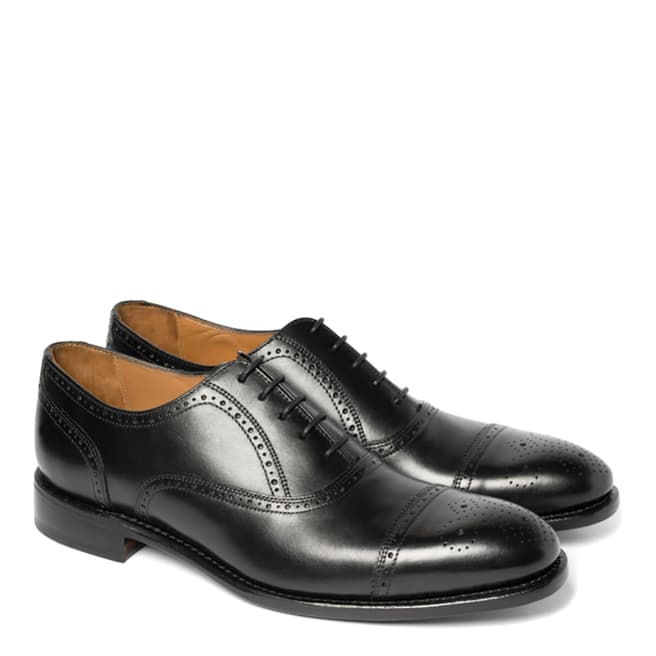 Chapman & Moore Black Sutton Leather Oxford Shoes